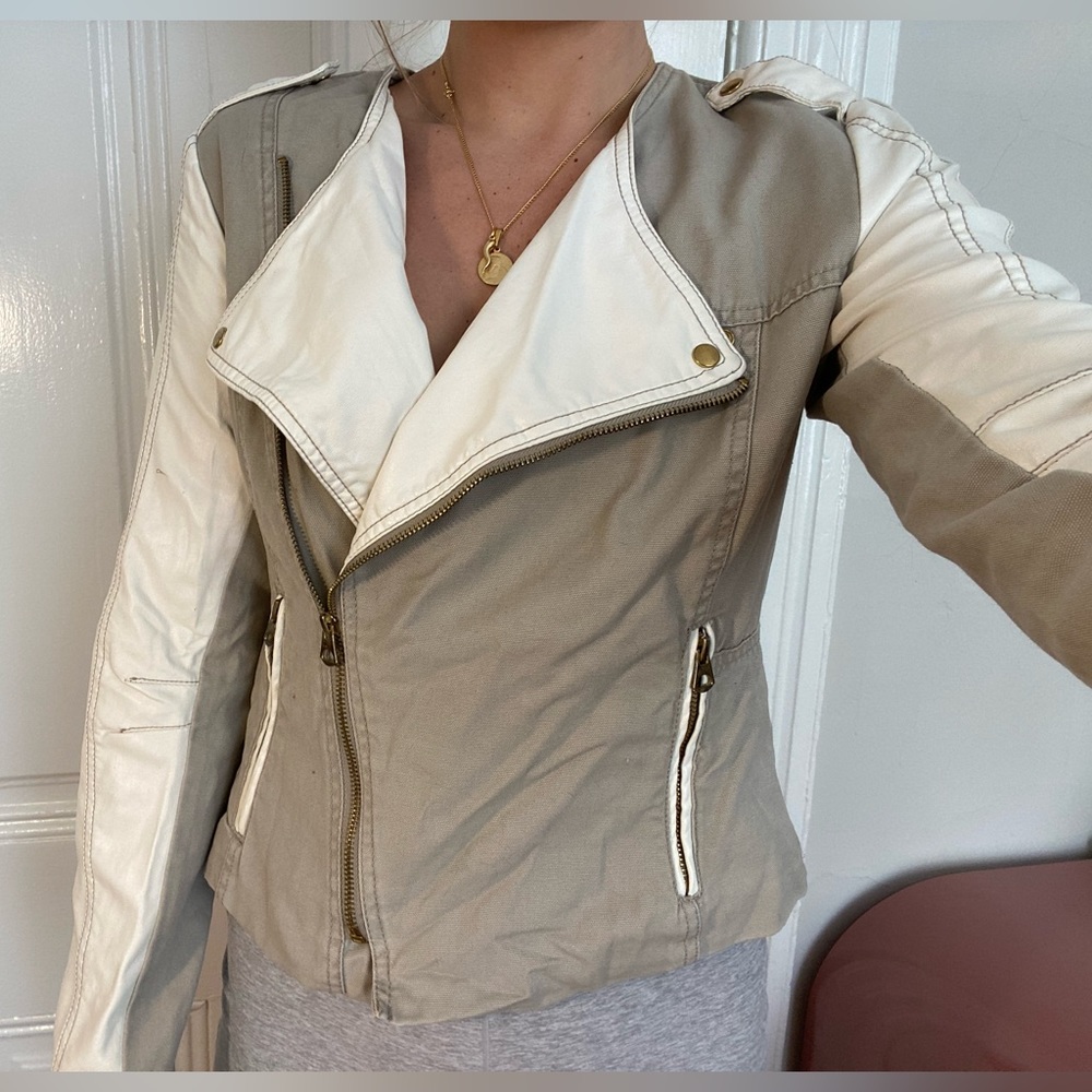 Vintage leather tan jacket